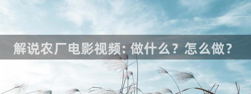午夜片手机免费看：解说农厂电影视频: 做什么？怎么做？